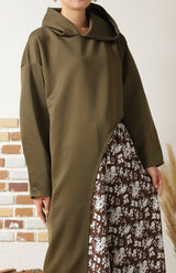 カットアウトフーディーワンピース