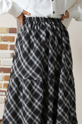 ティアードチェックスカート