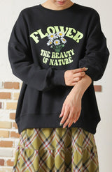 花レトロロゴBIGプルオーバー