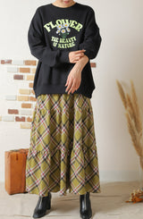 ティアードチェックスカート