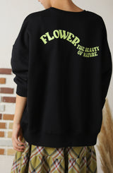 花レトロロゴBIGプルオーバー