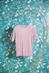 ランダムプリーツメロー半袖ブラウス