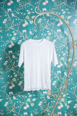 ランダムプリーツメロー半袖ブラウス