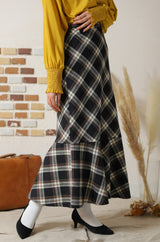 マーメイドチェックスカート