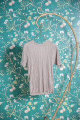 ランダムプリーツメロー半袖ブラウス