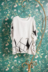 プリント配色プルオーバー