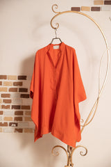 スクエアシャツポンチョ