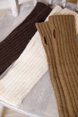 リブ編みアームウォーマー