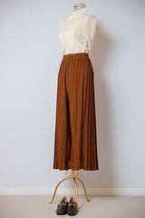 ジャガード切替サイドプリーツパンツ