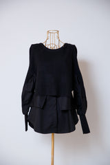 ニットレイヤード風プルオーバー