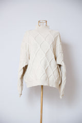 総柄ケーブルプルオーバー