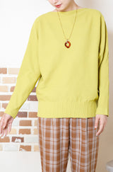 超軽量ニットドルマンプルオーバー