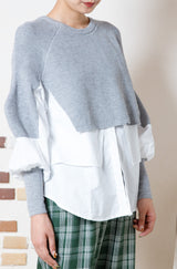 ニットレイヤード風プルオーバー