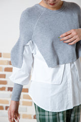 ニットレイヤード風プルオーバー