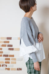 ニットレイヤード風プルオーバー