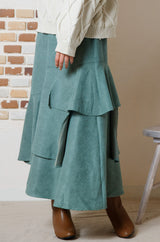 アシメフレアロングスカート