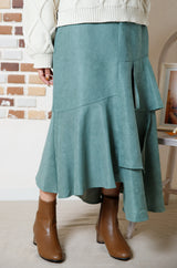 アシメフレアロングスカート