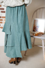 アシメフレアロングスカート