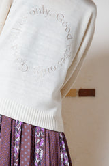 サークルロゴ刺繍プルオーバー