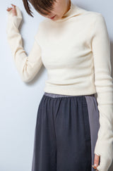 リブプチハイネックプルオーバー