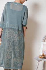 メッシュ切替ニットトッパー