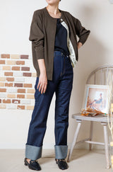 超軽量ニットロゴカーディガン