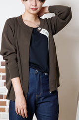 超軽量ニットロゴカーディガン