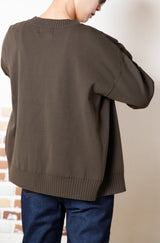 超軽量ニットロゴカーディガン