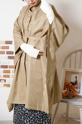 スクエアポンチョコート