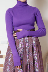 リブプチハイネックプルオーバー