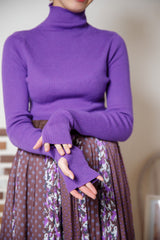 リブプチハイネックプルオーバー