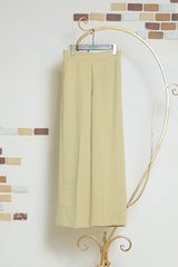 リネンタッチストレートパンツ