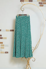 柄マキシフレアスカート