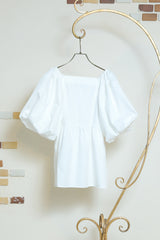 バルーンスリーブオフショルブラウス