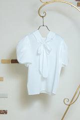 2wayハイネックボウタイブラウス