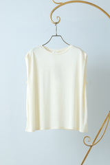 肩タック1分袖プルオーバー