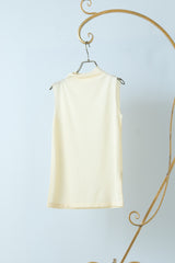 シアーボトルネックノースリトップス