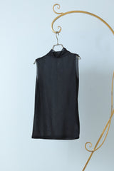 シアーボトルネックノースリトップス