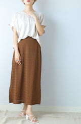 シアーシャーリングスリットスカート
