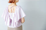 リネンタッチ前後2wayフリルブラウス