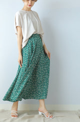柄マキシフレアスカート