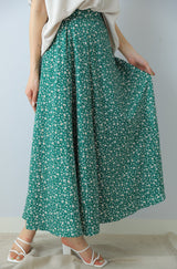 柄マキシフレアスカート