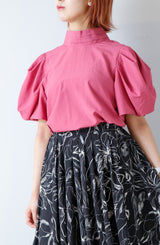 2wayハイネックボウタイブラウス