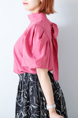 2wayハイネックボウタイブラウス