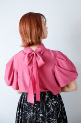 2wayハイネックボウタイブラウス