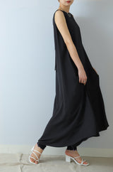 シアーストライプノースリワンピース