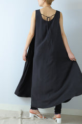 シアーストライプノースリワンピース