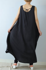 シアーストライプノースリワンピース