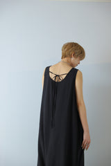 シアーストライプノースリワンピース