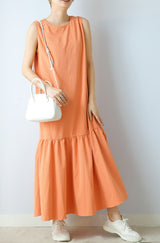 ノースリマーメイドフレアワンピース